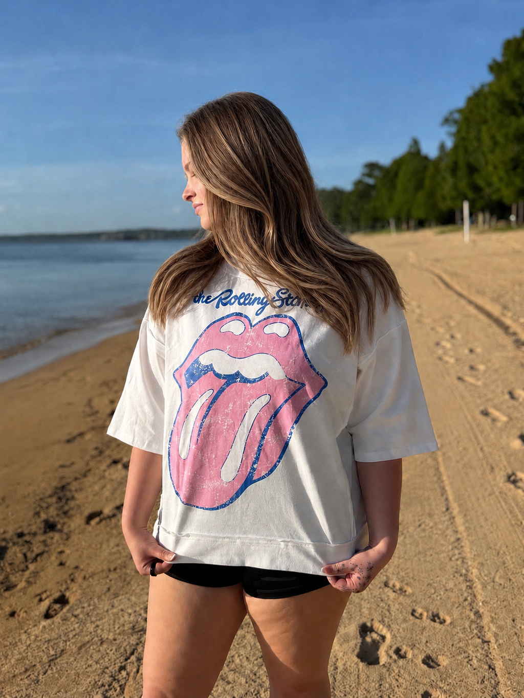 Raylee — Rolling Stones Oversized Graphic Tee