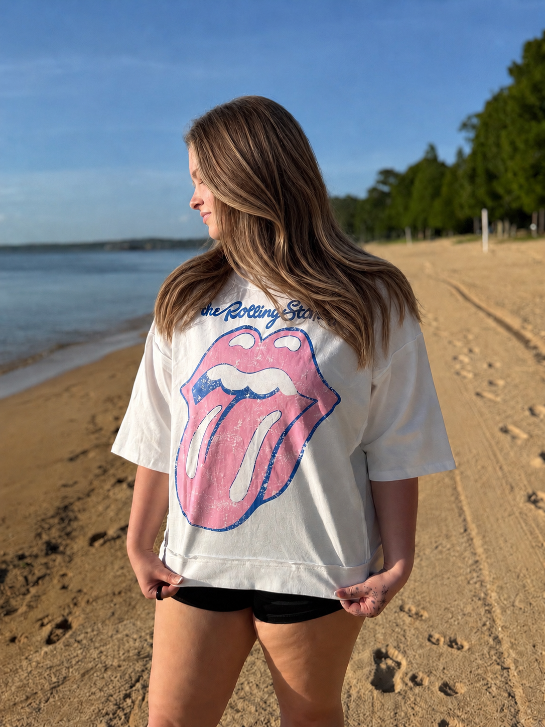 Raylee — Rolling Stones Oversized Graphic Tee