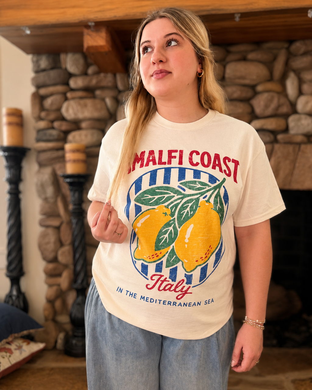 Ansley — Amalfi Coast Oversized Graphic Tee
