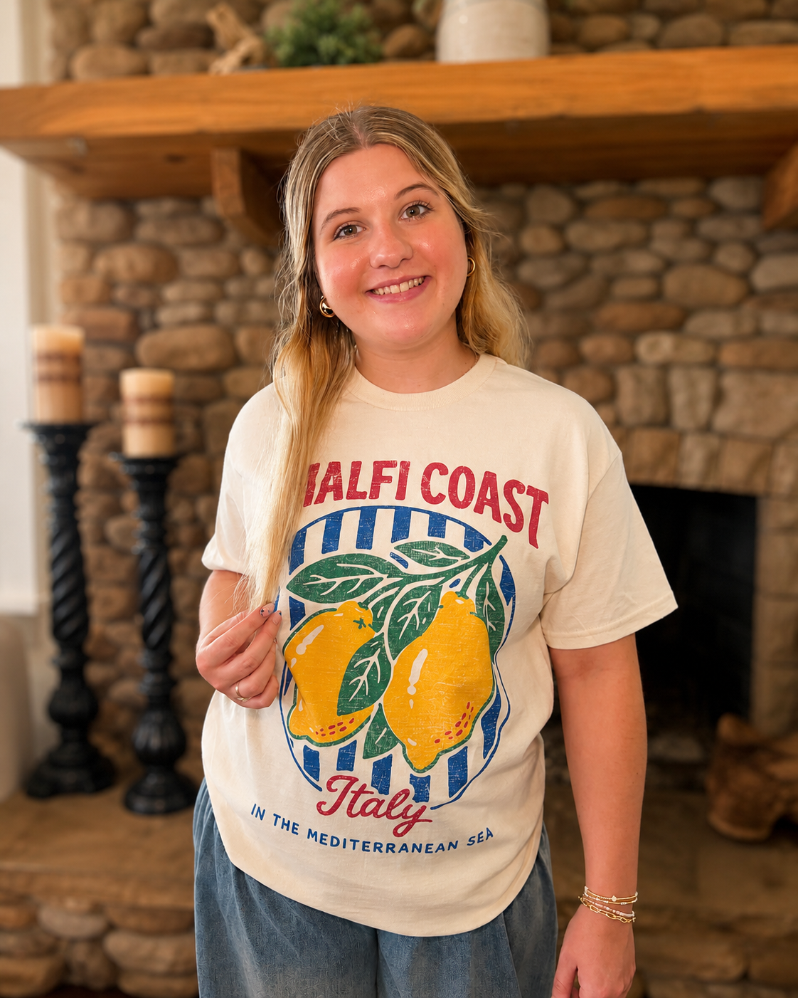 Ansley — Amalfi Coast Oversized Graphic Tee
