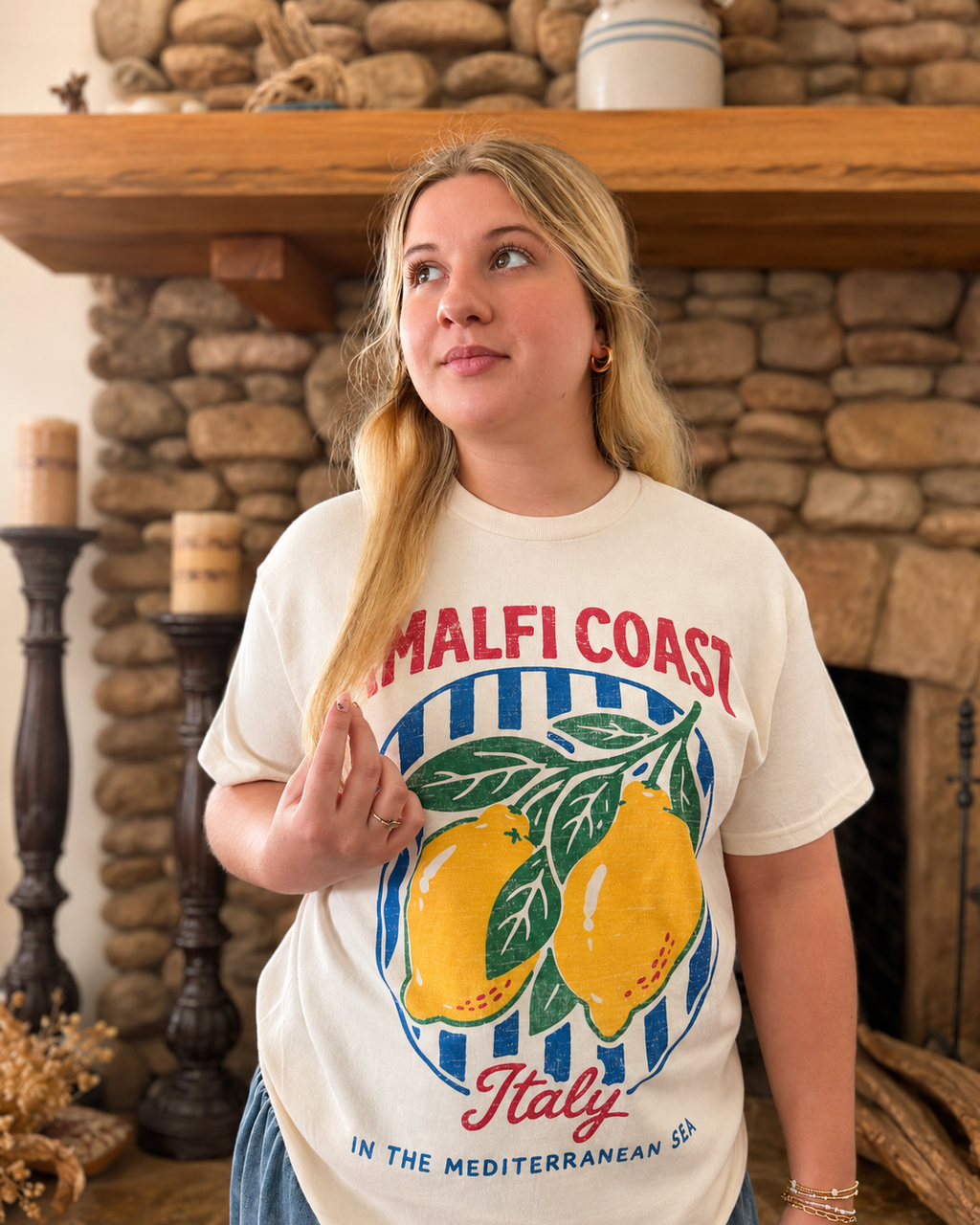 Ansley — Amalfi Coast Oversized Graphic Tee