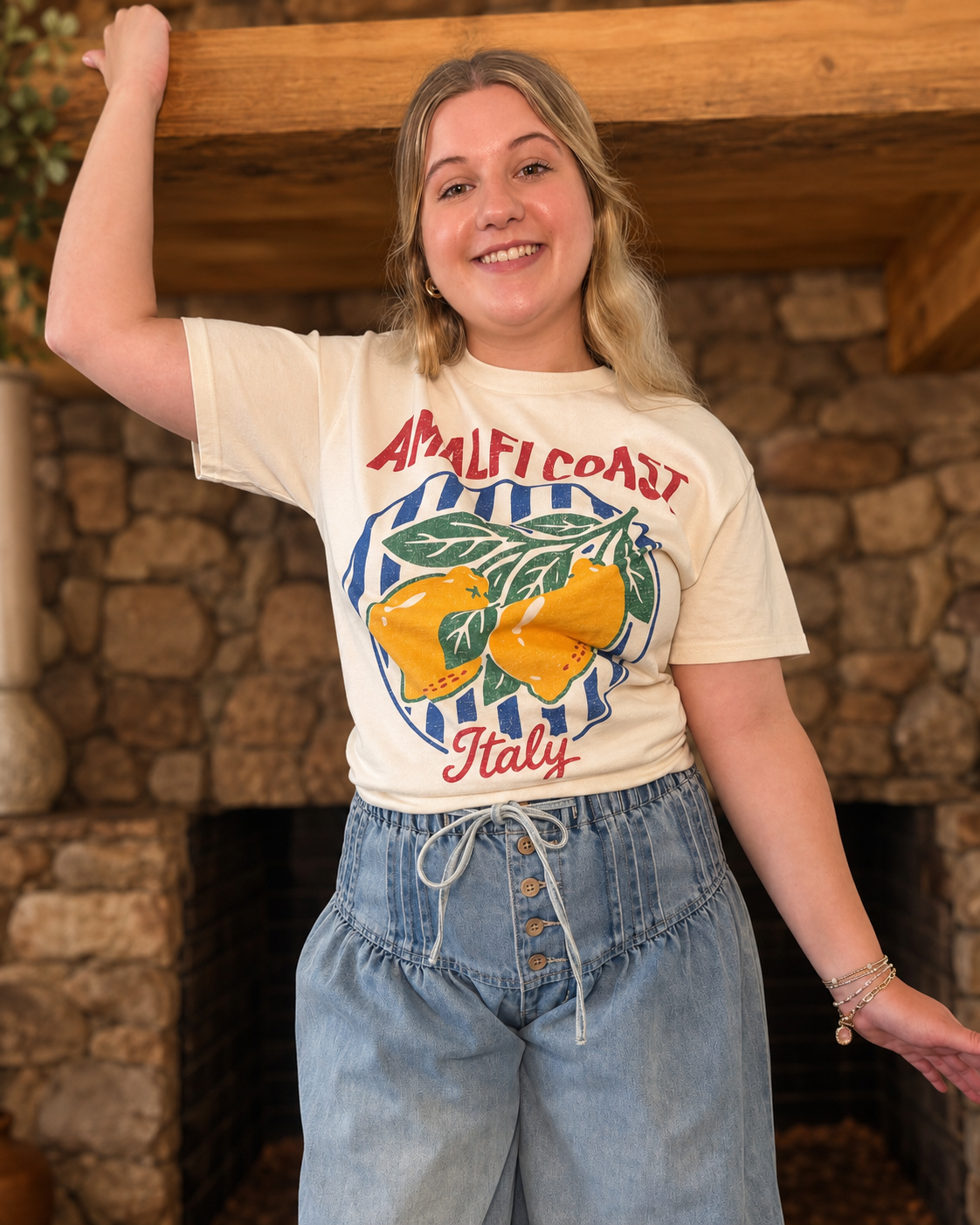 Ansley — Amalfi Coast Oversized Graphic Tee