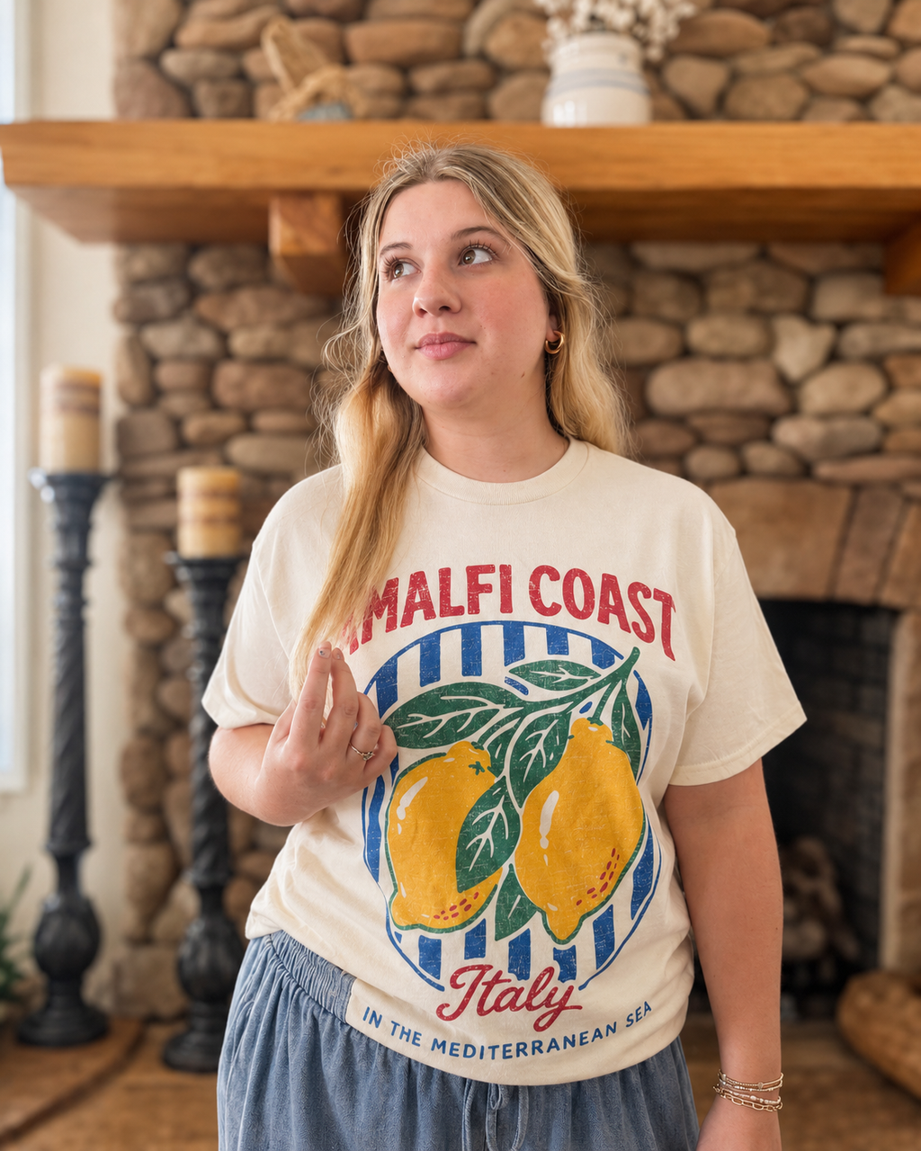 Ansley — Amalfi Coast Oversized Graphic Tee