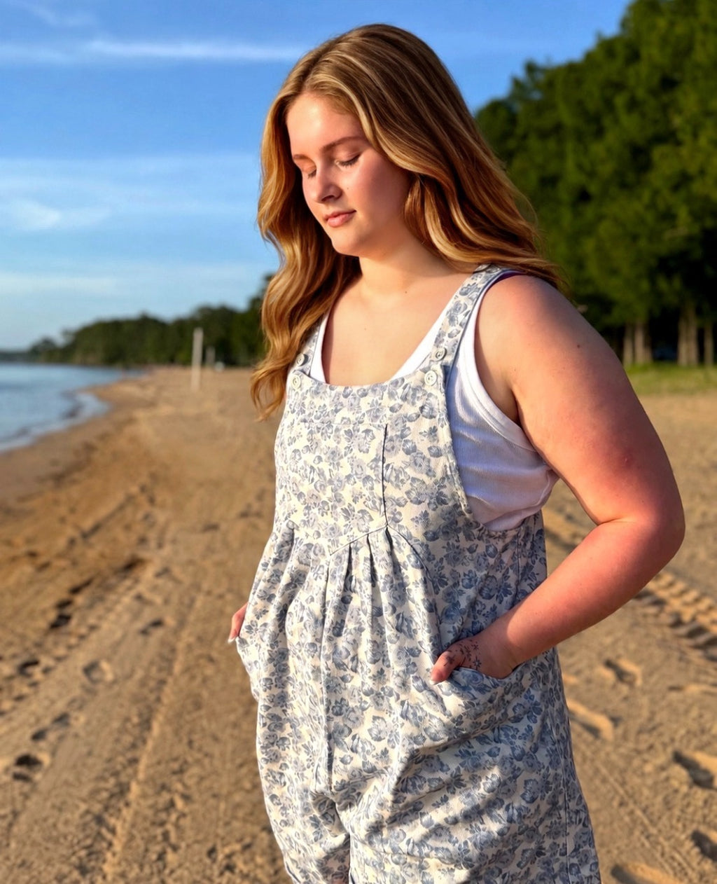 Blair—Washed Twill Floral Shortall