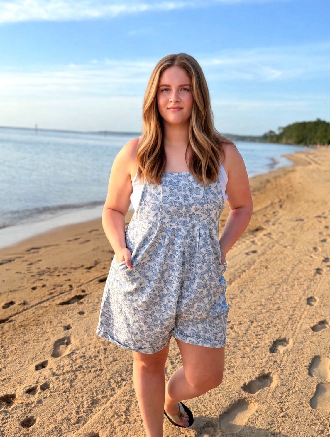 Blair—Washed Twill Floral Shortall