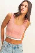 Jesse — Cropped Ribbed Tank